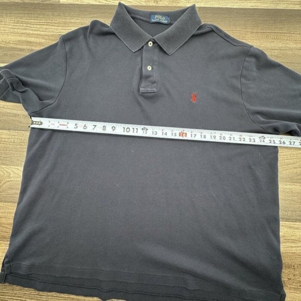Polo Ralph Lauren Soft Touch Polo Shirt Mens‎ XXL Navy Blue 2XL Stretch EUC - Picture 7 of 7